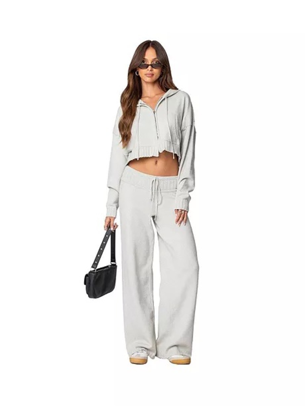 EDIKTED Russel Knit Hooded Cardigan